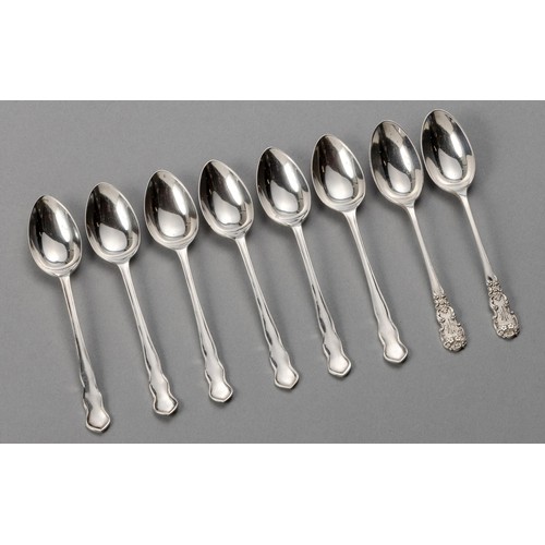 802 - SIX GEORGE V SILVER TEASPOONS, JOHN TURTON AND CO, SHEFFIELD, 1922