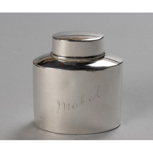 232 - A VICTORIAN SILVER TEA CADDY, JAMES DEAKIN AND SONS, CHESTER, 1894