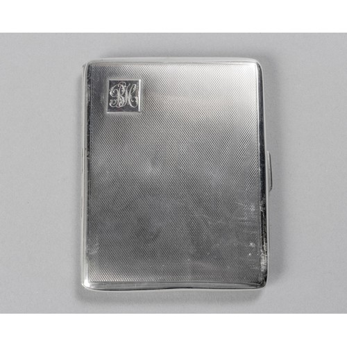 808 - A GEORGE VI SILVER CIGARETTE CASE, HARMAN BROTHERS, BIRMINGHAM, 1936