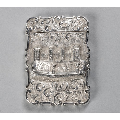 221 - A VICTORIAN SILVER CARD CASE, NATHANIEL MILLS, BIRMINGHAM, 1845