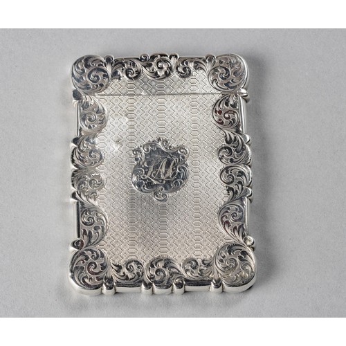 222 - A VICTORIAN SILVER CARD CASE, EDWARD SMITH, BIRMINGHAM, 1850