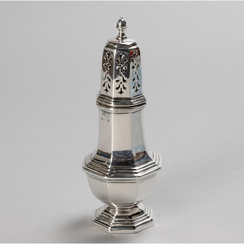 799 - A GEORGE V SILVER SUGAR CASTER, POSSIBLY JOHN PRICE HUNT, BIRMINGHAM, 1913