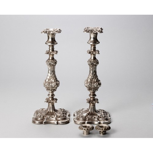 784 - A PAIR OF EDWARD VII SILVER CANDLESTICKS, I S GREENBERG, BIRMINGHAM, 1902