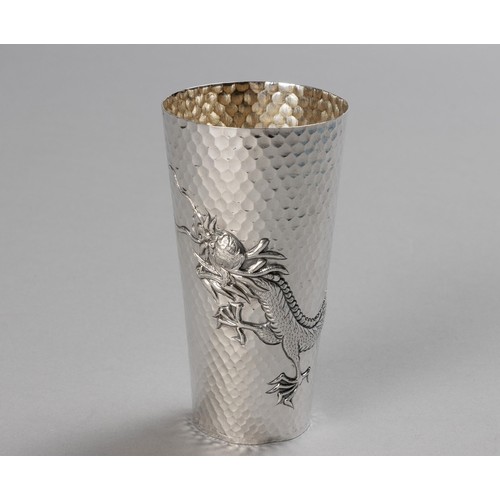 836 - A CHINESE SILVER BEAKER