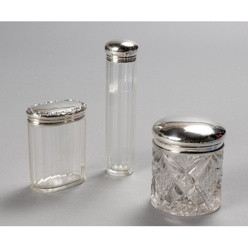 235 - A VICTORIAN SILVER-MOUNTED AND GLASS SCENT BOTTLE, CHARLES HENRY DUMENIL, LONDON, 1895