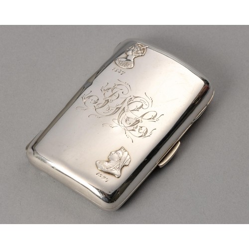 236 - A VICTORIAN SILVER CIGARETTE CASE, CORNELIUS DESORMEAUX SAUNDERS AND JAMES FRANCIS HOLLINGS SHEPHERD... 