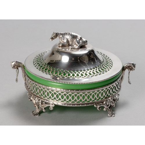 863 - AN ELECTROPLATE BUTTER DISH