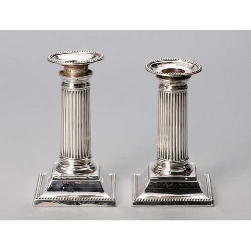 233 - A PAIR OF VICTORIAN SILVER CANDLESTICKS, WILLIAM HUTTON AND SONS LTD, LONDON, 1895