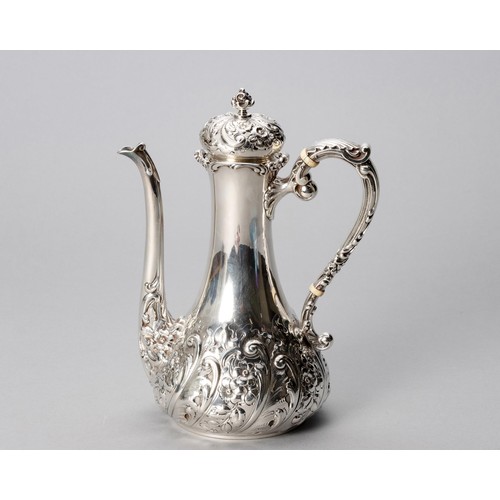 829 - AN AMERICAN SILVER WATER JUG, SHREVE CRUMP AND LOW