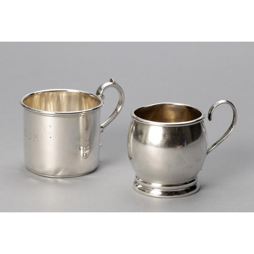 828 - AN AMERICAN SILVER MUG, WEIDLICH STERLING SPOON CO, 20TH CENTURY