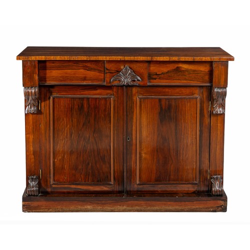 613 - A VICTORIAN ROSEWOOD CHIFFONIER