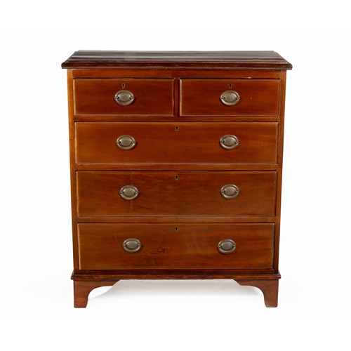 619 - A MAHOGANY CHEST OF DRAWERS