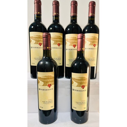 71 - 2001 Beyerskloof Cabernet Sauvignon/Merlotx 6 bottles 750ml