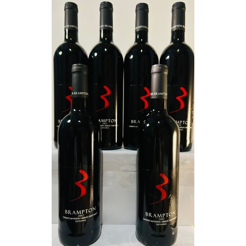 76 - 2002 Brampton Cabernet Sauvignon/Merlot x 6 bottles 750ml