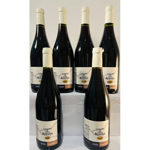 78 - 2013 Catherine & Pierre Breton Chinon Beaumont  x 6 bottles 750ml