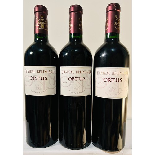 80 - 2007 Chateau Belingard Ortus x 3 bottles 750ml