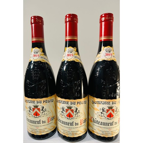 90 - 2015 Domaine du Pegau Châteauneuf-du-Pape x 3 bottles 750ml