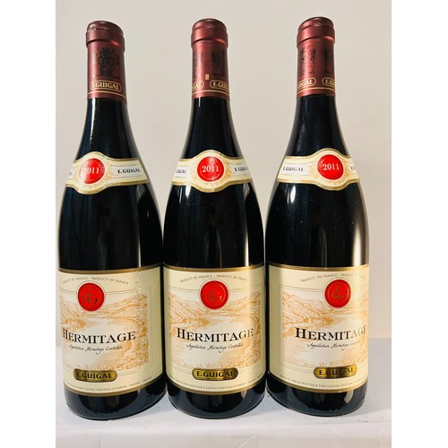 94 - 2011 E. Guigal Hermitage x 3 bottles 750ml