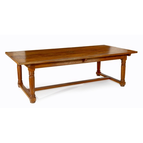 647 - A FRENCH OAK REFECTORY TABLE, MANUFACTURED BY PIERRE CRONJE