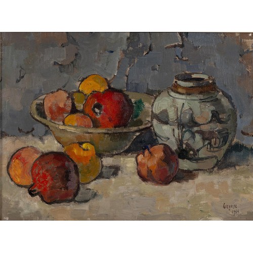 1317 - Gregoire Boonzaier (South African 1909-2005) STILL LIFE WITH FRUIT AND VASE