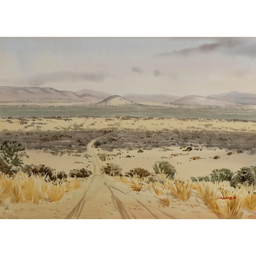 672 - Walter Westbrook (South African 1921-2015) FARM IN THE KALAHARI