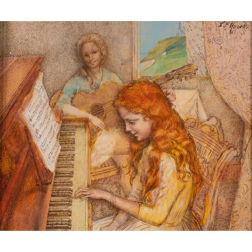 710 - Lucien Philippe Moretti (French 1922 - 2000)LE PIANO D' ETRETAT