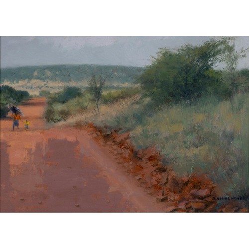 685 - Daniel Novela (South African 1964 - ) MOTHER AND CHILD ON A ROAD