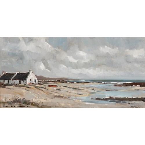 195 - Don (Donald James) Madge (South African 1920 - 1997) FISHERMEN'S COTTAGES ON BEACH