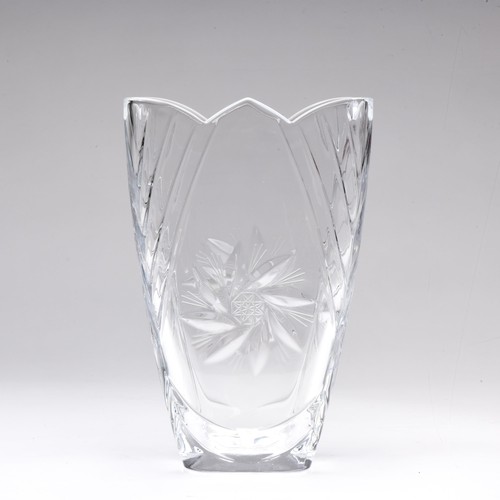 522 - A CUT-CRYSTAL VASE, MODERN