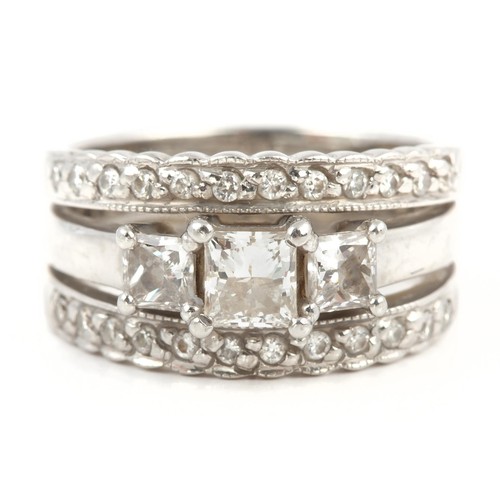 722 - A DIAMOND DRESS RING BY BROWNS