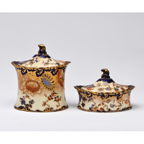 567 - TWO IMARI CONTAINERS WITH COVERS