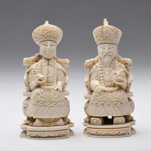 473 - A PAIR OF CHINESE MARINE TUSK 