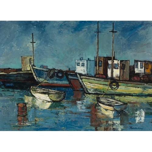 1319 - James Vicary Thackwray (South African 1919 - 1994) BOATS IN A HARBOUR