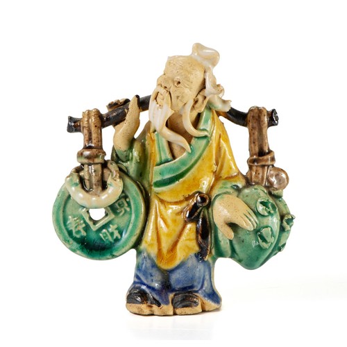 481 - A CHINESE SHIWAN FIGURE, 20TH CENTURY