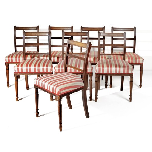 1156 - A SET OF EIGHT MAHOGANY DINING CHAIRS, 19TH CENTURY