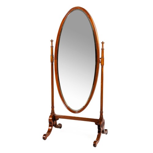 1133 - A REGENCY-STYLE CHEVAL MIRROR