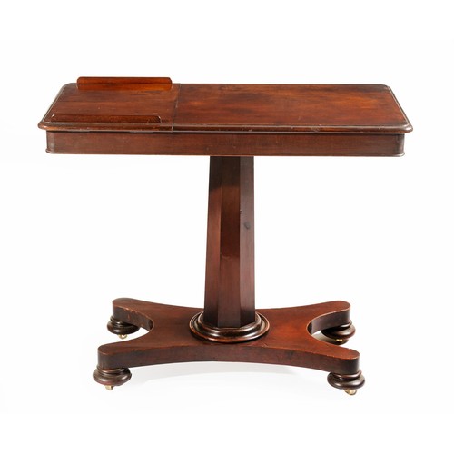 1128 - A WILLIAM IV MAHOGANY READING TABLE