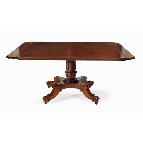 1129 - A WILLIAM IV MAHOGANY BREAKFAST TABLE