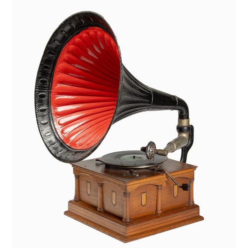 378 - A HORN GRAMOPHONE