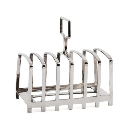 332 - AN ELECTROPLATE TOAST RACK, LONDON, 20TH CENTURY