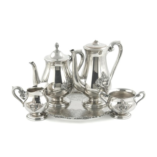 335 - A FIVE PIECE ELECTROPLATE TEA SERVICE