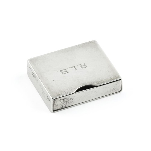 254 - AN AMERICAN STERLING SILVER STAMP BOX