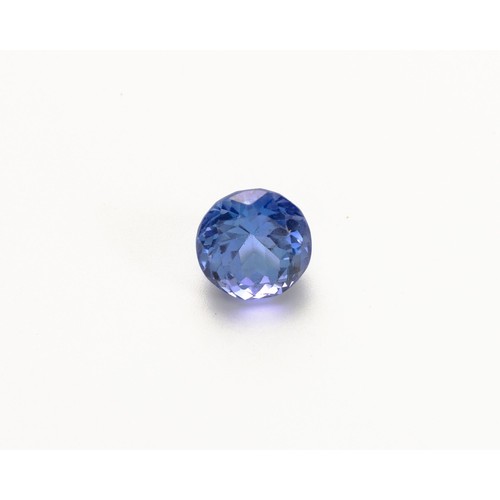 161 - AN UNMOUNTED ROUND-CUT TANZANITE