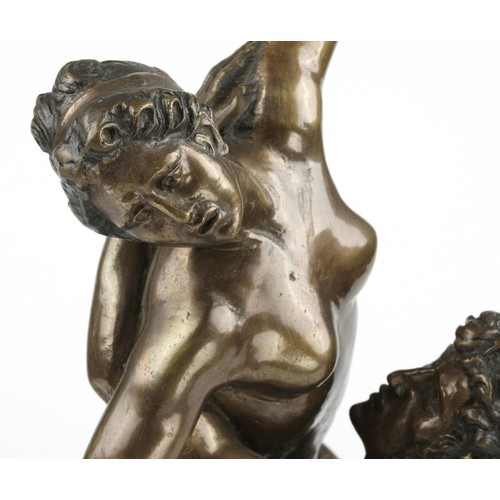 957 - A BRONZE 'RAPE OF PROSERPINA' FIGURAL GROUP