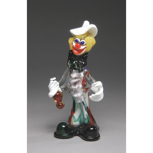 622 - A MURANO GLASS CLOWN