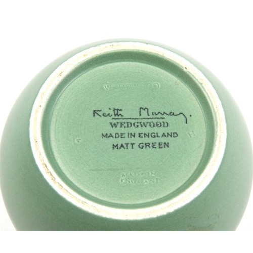 623 - A KEITH MURRAY FOR WEDGEWOOD, MATT GREEN CONTAINER WITH COVER