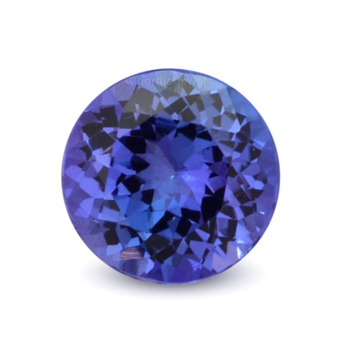 163 - A CERTIFIED ROUND-CUT TANZANITE, 4.250 CARATS