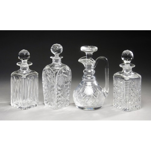 914 - THREE STUART CRYSTAL DECANTERS