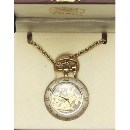 490 - A SA MINT COIN PENDANT WATCH