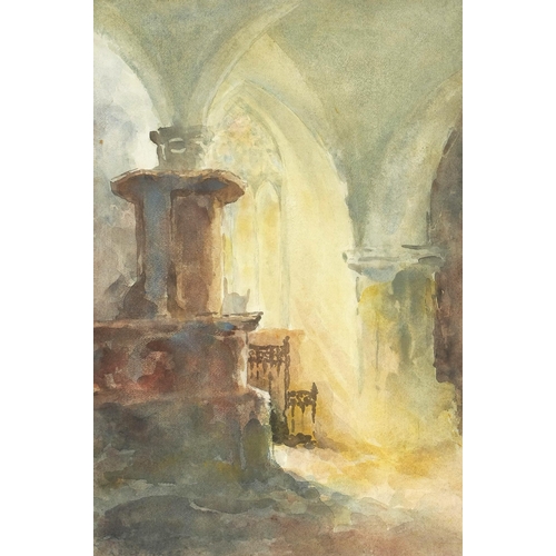 534 - Alexander Rose-Innes (South African 1915 - 1996) SUNLIGHT THROUGH A CHAPEL WINDOW